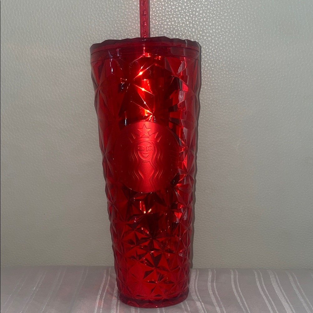 Starbucks Radiant Red Textured Tumbler